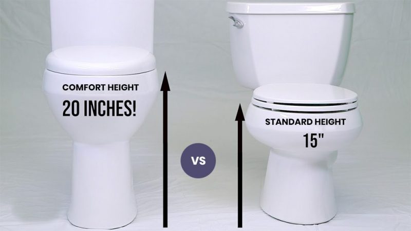 What height is ideal for a small toilet