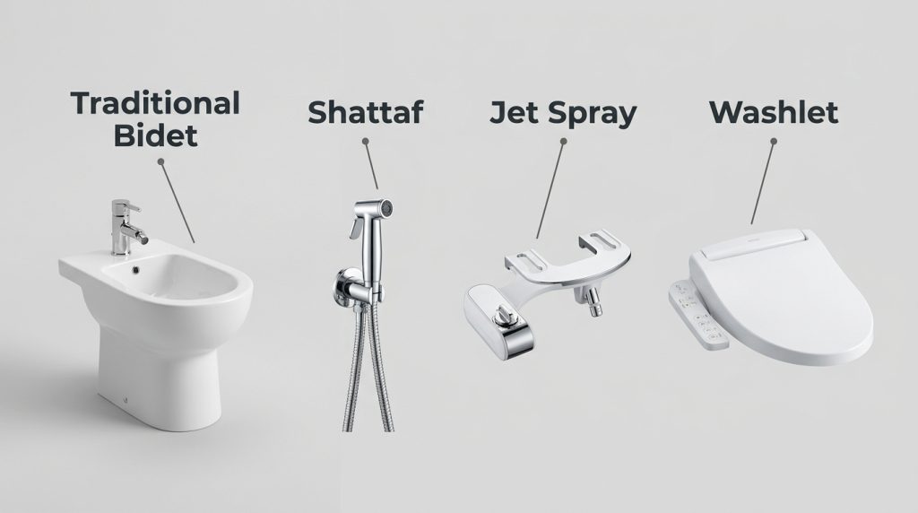 Bidet Terminology Washlet, Shattaf, Jet Spray
