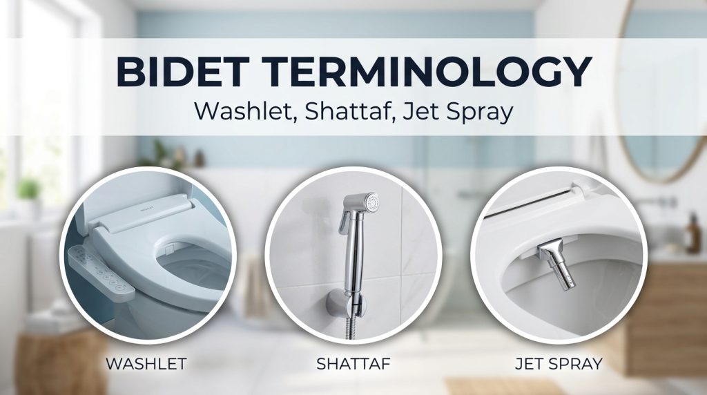 Bidet Terminology: Washlet, Shattaf, Jet Spray, and Other Terms
