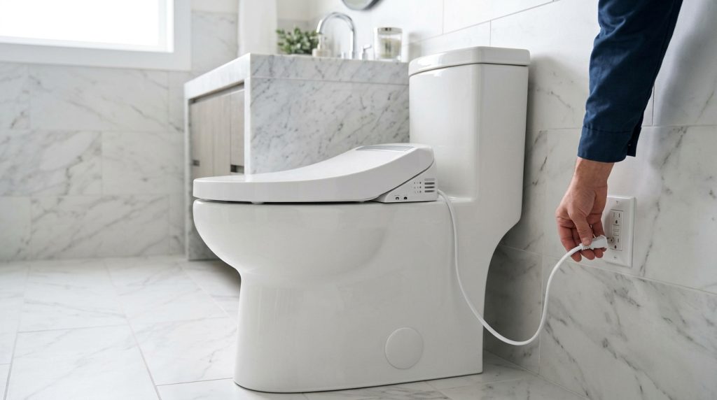 Do Bidets Need Electricity_ bidet outlet in bathroom