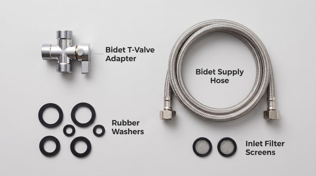 Parts of a Bidet and What They Do, bidet plumbing parts