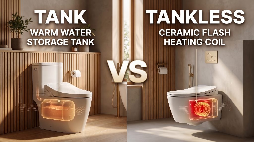 Tank vs Tankless Bidet Water Heating